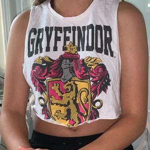 White Gryffindor Croptop